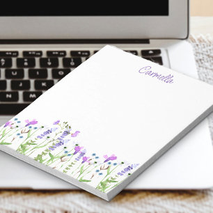 Wilde Bloem Delicate Paarse Bloemstuk Persoonlijk Notitieblok