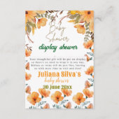 wilde bloem display baby showerEnclosure Kaart (Voorkant)