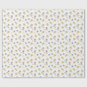 Wilde Bloem Ditsy Waterverf Bloem Cadeaupapier (Vlak)