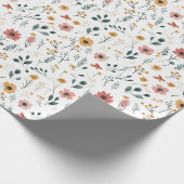 Wilde Bloem Doodle Cadeaupapier (Hoek)