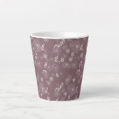 Wilde bloem Doodles Pattern Latte Mok (Voorkant)