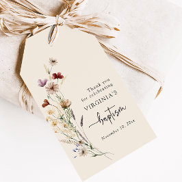 Wilde Bloem Doop Cadeaulabel