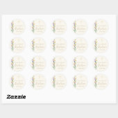Wilde Bloem Doop  Ronde Sticker (Vel)