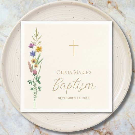 Wilde Bloem Doop  Servet