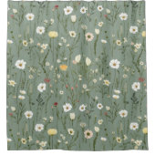 Wilde bloem douchegordijn (Voorkant)