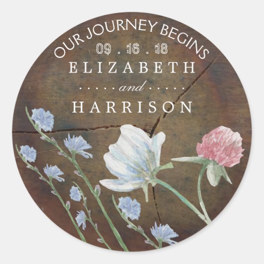 Wilde bloem Eak Hood Weddenschap Ronde Sticker (Voorkant)