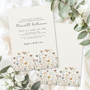 Wilde Bloem Eenvoudige Bruiloft Bridal Shower Kaart