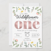 Wilde bloem Eerste Birthday-afwijking Kaart (Voorkant)