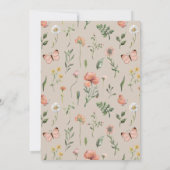 Wilde bloem Eerste jaar Banner Vlag | Wilde bloem Kaart (Achterkant)