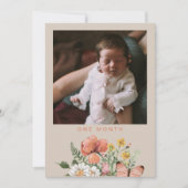 Wilde bloem Eerste jaar Banner Vlag | Wilde bloem Kaart (Voorkant)