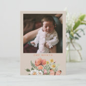 Wilde bloem Eerste jaar Banner Vlag | Wilde bloem Kaart (Staand voorkant)