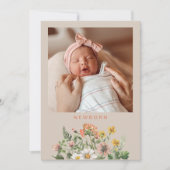 Wilde bloem Eerste jaar Banner Vlag | Wilde bloem Kaart (Voorkant)