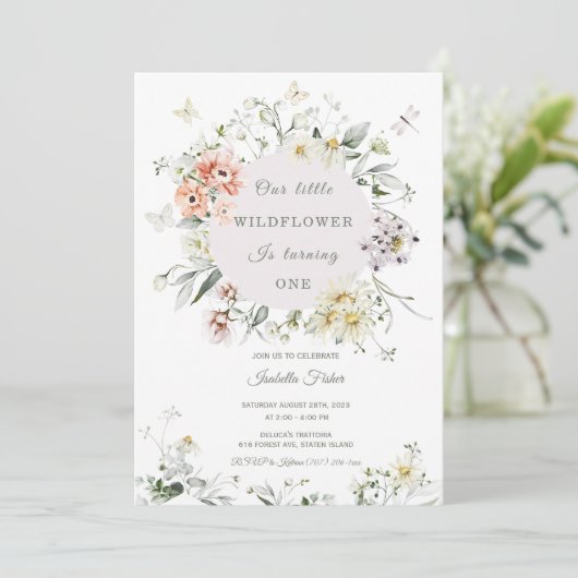 Wilde bloem Eerste uitnodiging van het meisje van  (Staand voorkant)
