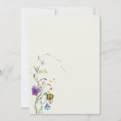 Wilde bloem Eerste verjaardag Bedankkaart (Achterkant)