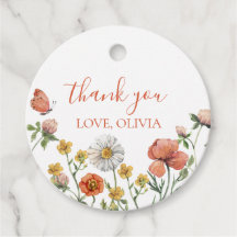 Wilde bloem Eerste verjaardag Dank je