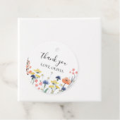 Wilde bloem Eerste verjaardag Dank je Bedankjes Labels (In situ)