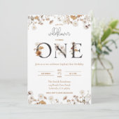 Wilde bloem Eerste verjaardag Kaart (Staand voorkant)