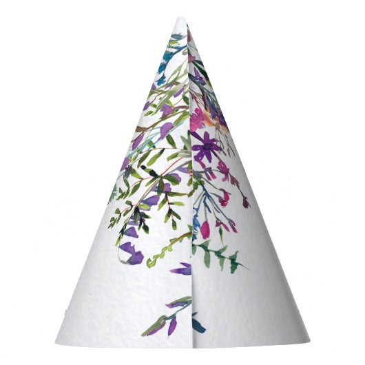 Wilde bloem Eerste verjaardag Pet Feesthoedjes (Achterkant)