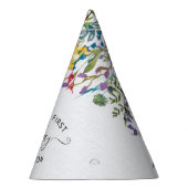 Wilde bloem Eerste verjaardag Pet Feesthoedjes (Rechts)