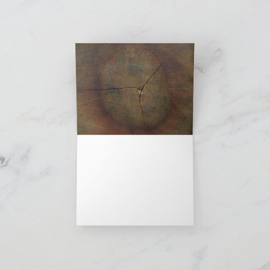 Wilde bloem eikenhout Moederdag Kaart (Binnen)