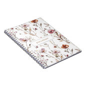 Wilde bloem elegant notitieboek (Rechterzijde)
