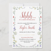 Wilde bloem elegante bloem verrassingsfeest uitnod kaart (Voorkant)