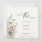 Wilde Bloem Elegante Chique Trouw Save The Date (Voorkant)