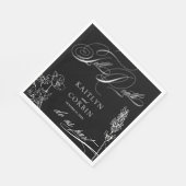 Wilde Bloem Elegante Gotische Bruiloft Servet (Hoek)