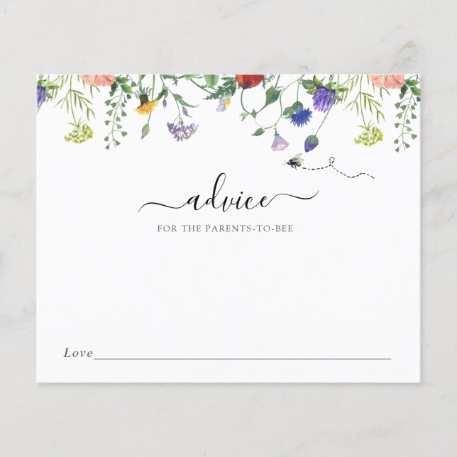 Wilde bloem en advies inzake bijen voor de ouders (Voorkant)