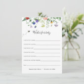 Wilde bloem en bijengewas voor de Kaart van Baby (Staand voorkant)