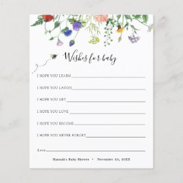 Wilde bloem en bijengewas voor de Kaart van Baby