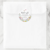 Wilde bloem en broedBee Geestdag Ronde Sticker (Tas)