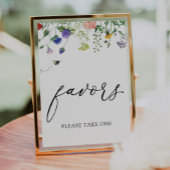 Wilde bloem en Buzzing Bijen voor het teken Poster