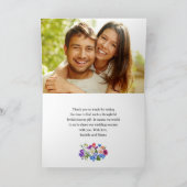 Wilde bloem en Foto-Vrijgezellenfeest Bedankkaart (Binnen)