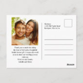 Wilde bloem en Foto Vrijgezellenfeest Hartelijk da Briefkaart (Achterkant)