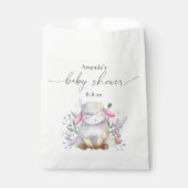 Wilde bloem en lam - Baby shower Bedankzakje (Voorkant)