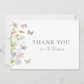 Wilde bloem en vlinders douche bedankt (Voorkant)