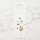 Wilde bloem Etiket Fles Hanger Label (Achterkant)