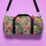 Wilde Bloem Faux Borduurwerk Bloemen Patroon Plunjezak<br><div class="desc">Wild Flower Embroidery Floral Pattern Duffle Bag heeft een elegant faux geborduurd kleurrijk wild bloem bloemenpatroon. Voeg uw aangepaste monogram,  naam of tekst toe voor een geweldig cadeau voor familie en vrienden. Creëer door Evco Studio www.zazzle.com/store/evcostudio</div>