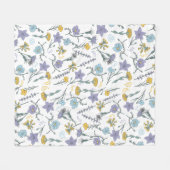  wilde bloem fleece deken (Voorkant (Horizontaal))