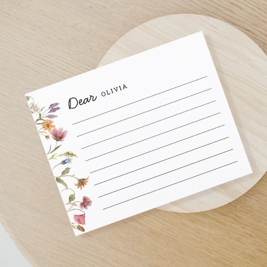 Wilde bloem Floral 1e verjaardag Capsule Kaart