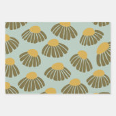 Wilde bloem | Floral Artwork in het najaar Blauwgr Inpakpapier Vel (Voorkant 3)