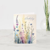 Wilde bloem Floral Birthday Kaart (Voorkant)
