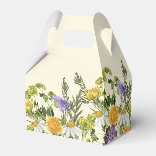 Wilde bloem Floral Boho Girl Birthday Bedankdoosjes (Achterkant)