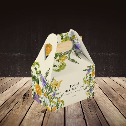 Wilde bloem Floral Boho Girl Birthday Bedankdoosjes