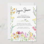 Wilde bloem  Floral Lingerie Shower Kaart (Voorkant)
