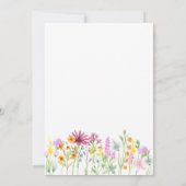 Wilde bloem  Floral Lingerie Shower Kaart (Achterkant)