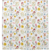 Wilde bloem Floral Pattern Douchegordijn (Voorkant)
