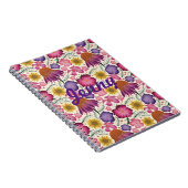 Wilde bloem Floral Pattern, gepersonaliseerd Notitieboek (Rechterzijde)