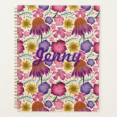 Wilde bloem Floral Pattern, gepersonaliseerd Planner (Voorkant)